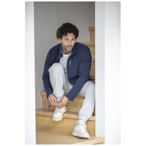 azul marino Chaqueta polar con cremallera entera reciclada GRS para hombre Amber