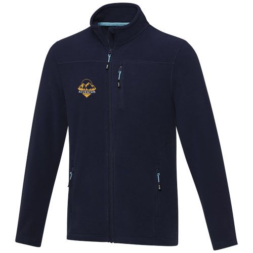azul marino Chaqueta polar con cremallera entera reciclada GRS para hombre Amber
