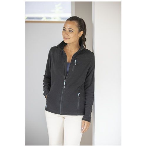 black Chaqueta polar con cremallera entera reciclada GRS para mujer