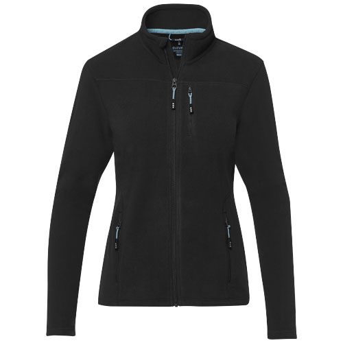 black Chaqueta polar con cremallera entera reciclada GRS para mujer