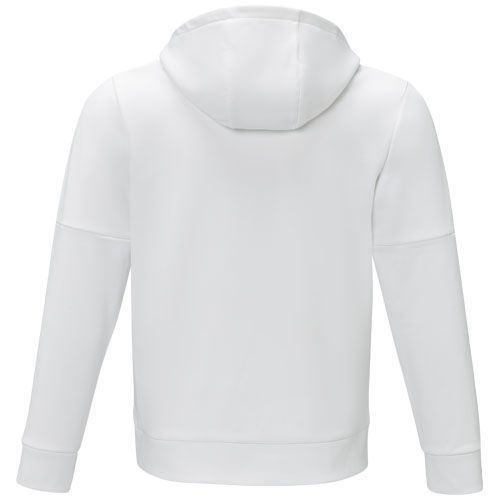 white Jersey anorak con capucha con media cremallera para hombre