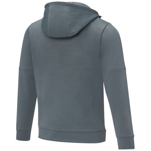 gris acero Jersey anorak con capucha con media cremallera para hombre