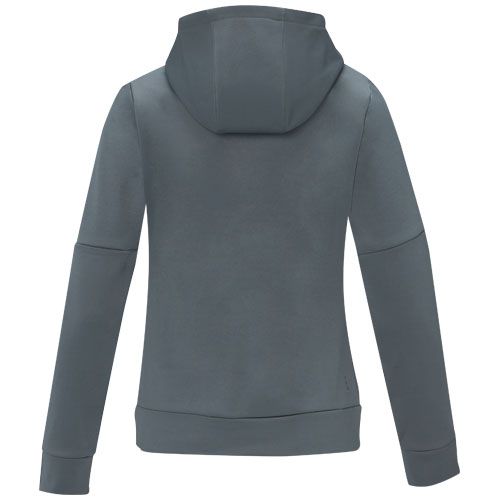 gris acero Sudadera anorak con capucha con media cremallera para mujer