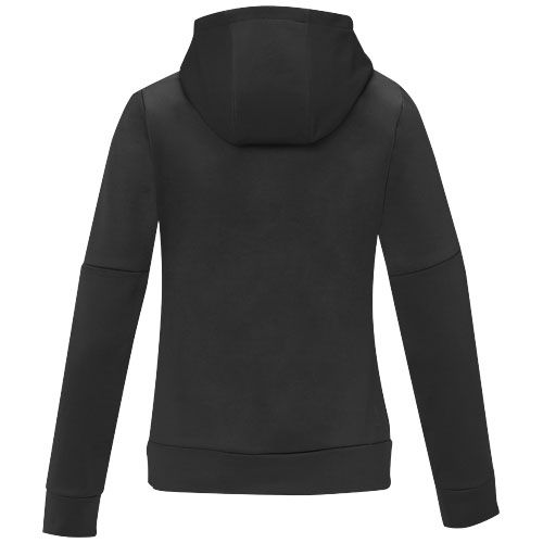 black Sudadera anorak con capucha con media cremallera para mujer
