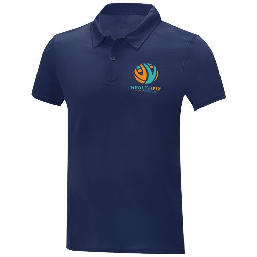 azul marino Polo Cool fit de manga corta para hombre de 105 g/m²