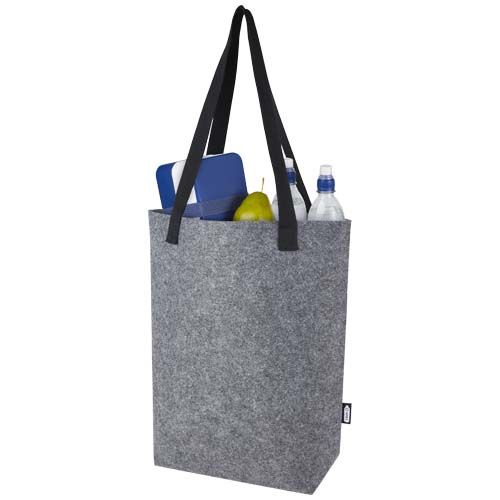 Bolsa Tote de fieltro reciclado GRS con fondo ancho de 12 L 