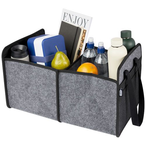 gris medio Organizador de coche plegable de fieltro reciclado GRS