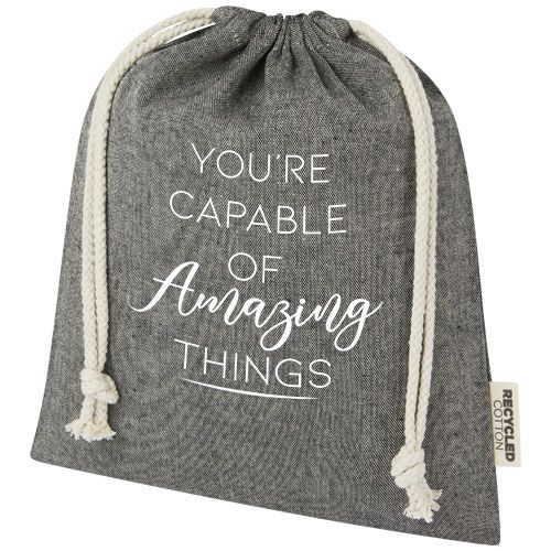 Bolsa de regalo mediana de 1,5 l de algodón reciclado GRS de 150 g/m² 