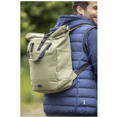 oliva Mochila enrollable de 15 L para portátil de 15