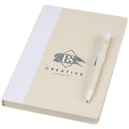 Ensemble carnet de notes format A5 et stylo bille, à partir de briques de lait recyclées, Dairy Dream - 2