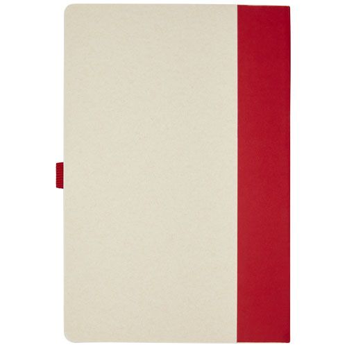 red Set de libreta de referencia de tamaño A5 y bolígrafo fabricados con cartones de leche reciclados