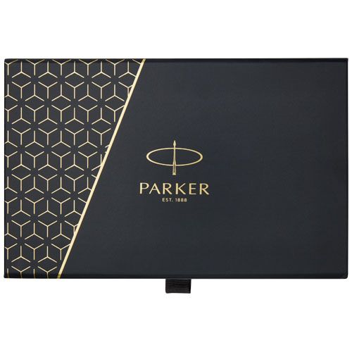 black Parker set de bolígrafo y rollerball acromático con caja de regalo