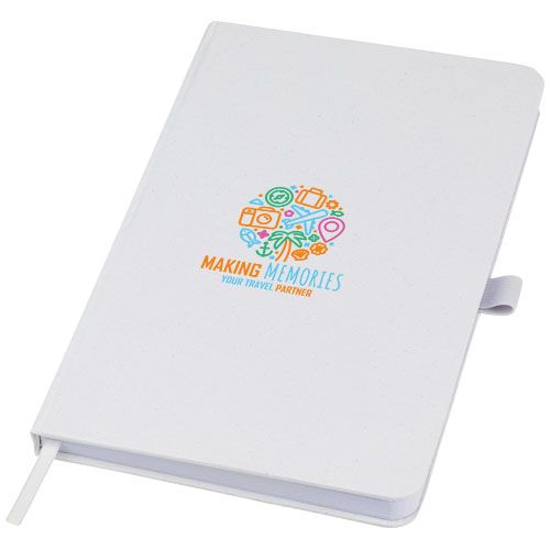 white Libreta de tapa dura de papel arrugado