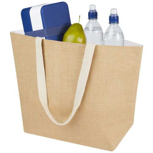 Bolsa Tote isotérmica de yute de 300 g/m² de 12 L 