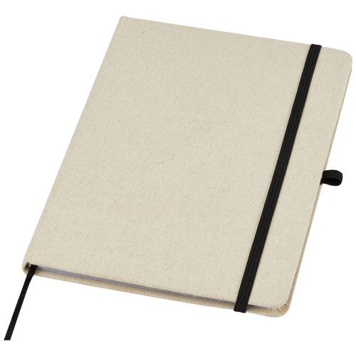 natural/negro Libreta de tapa dura de algodón orgánico