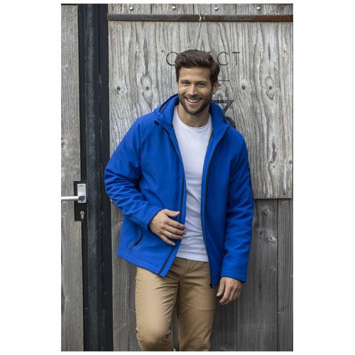 black Chaqueta softshell acolchada para hombre Notus