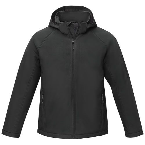 black Chaqueta softshell acolchada para hombre