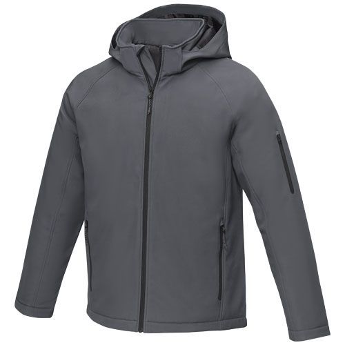 gris tormenta Chaqueta softshell acolchada para hombre