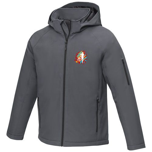 gris tormenta Chaqueta softshell acolchada para hombre