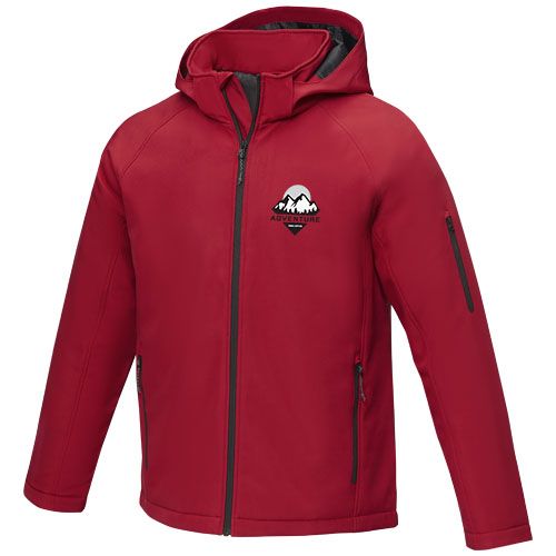 red Chaqueta softshell acolchada para hombre