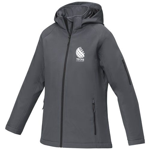 gris tormenta Chaqueta softshell acolchada para mujer