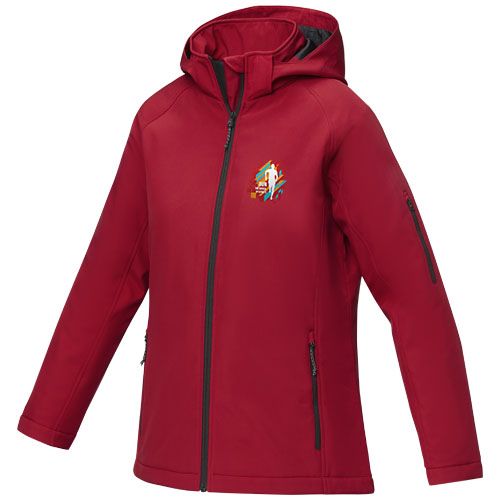 red Chaqueta softshell acolchada para mujer
