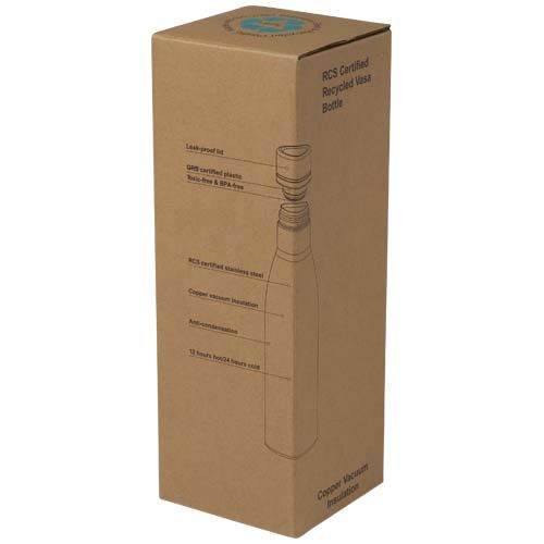 Bidón con aislamiento al vacío de 500 ml de cobre de acero inoxidable reciclado con certificación RCS 