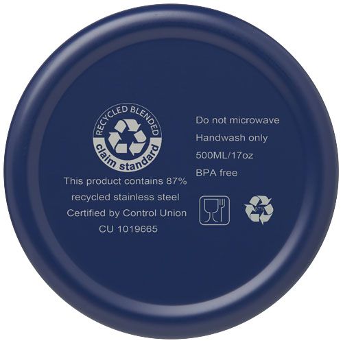 Bidón con aislamiento al vacío de 500 ml de cobre de acero inoxidable reciclado con certificación RCS 