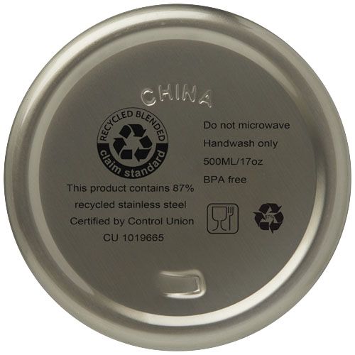 Bidón con aislamiento al vacío de 500 ml de cobre de acero inoxidable reciclado con certificación RCS 