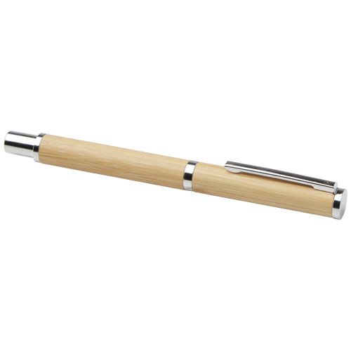 Set de regalo de bolígrafo y rollerball de bambú 