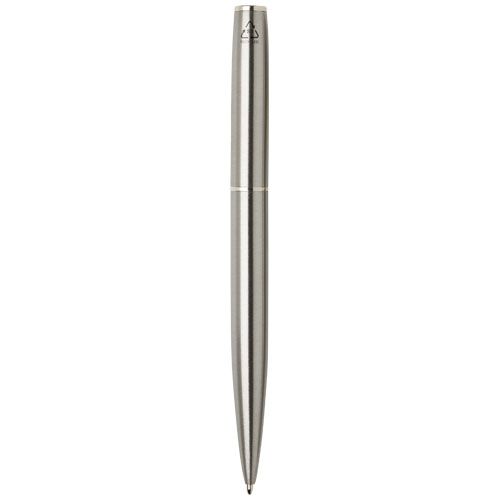 plateado Set de bolígrafo y rollerball de acero inoxidable reciclado
