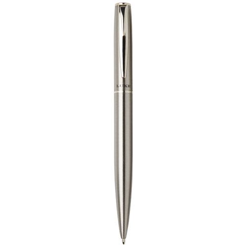 plateado Set de bolígrafo y rollerball de acero inoxidable reciclado
