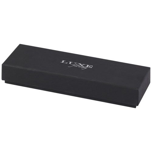 black Set de regalo de bolígrafo y rollerball de aluminio reciclado