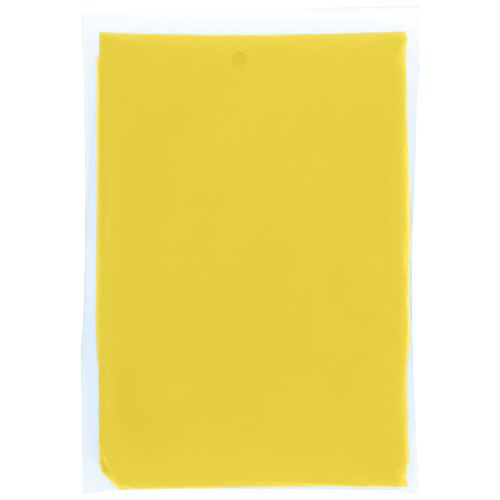 Poncho de lluvia desechable de material reciclado con bolsa de almacenamiento 