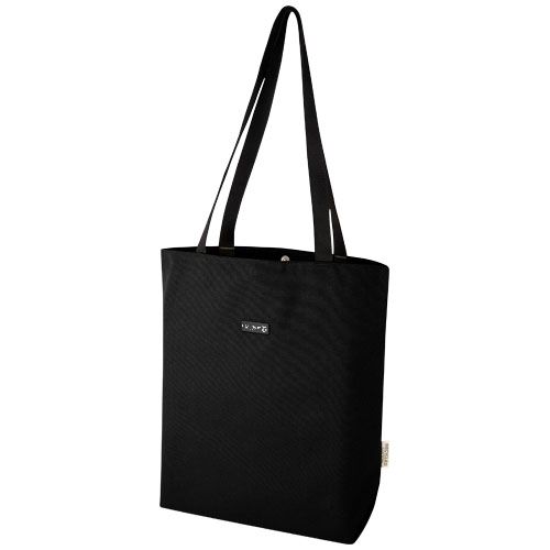 black Bolsa Tote versátil de lona reciclada GRS de 14 l