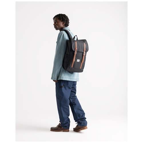 black Mochila reciclada para portátil y de 23 L