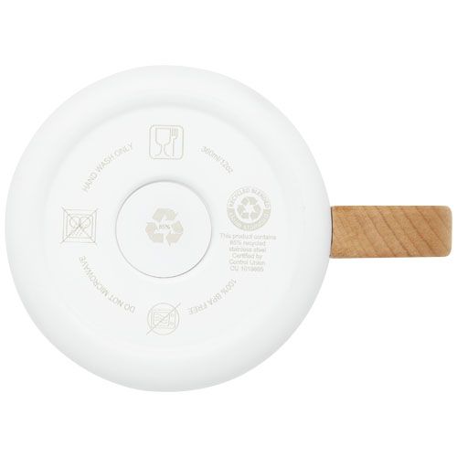 Taza de acero inoxidable reciclado con certificado RCS con aislamiento de cobre de 360 ml 