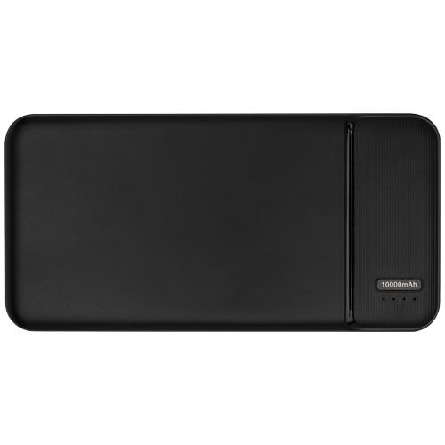 black Batería externa de plástico reciclado de 10 000 mAh