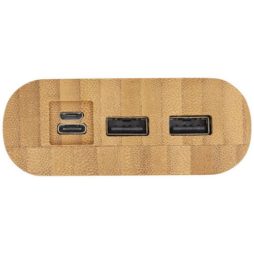 Batería externa de 20,000 mAh de bambú 