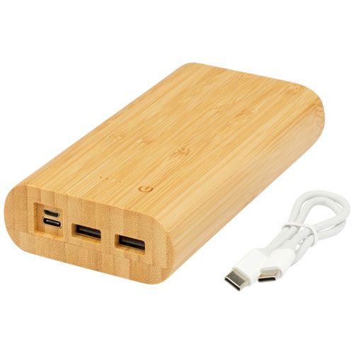 Batería externa de 20,000 mAh de bambú 