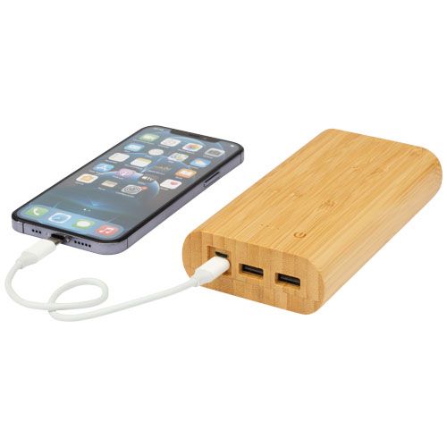Batería externa de 20,000 mAh de bambú 