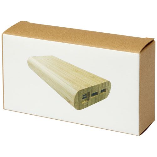 Batería externa de 20,000 mAh de bambú 
