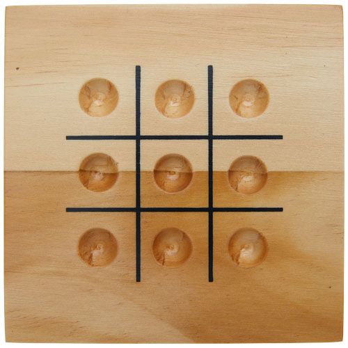 Juego 3 en raya de madera 