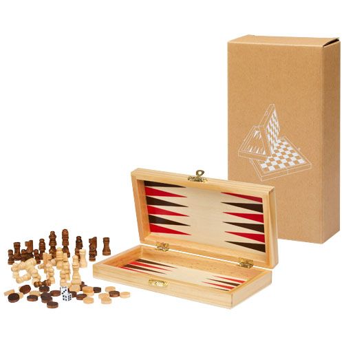 Set de juegos 3 en 1 de madera 