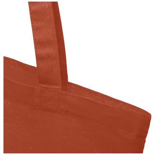 rojo de ladrillo Bolsa Tote de algodón reciclado GRS de 140 g/m2 de 7 L Madras