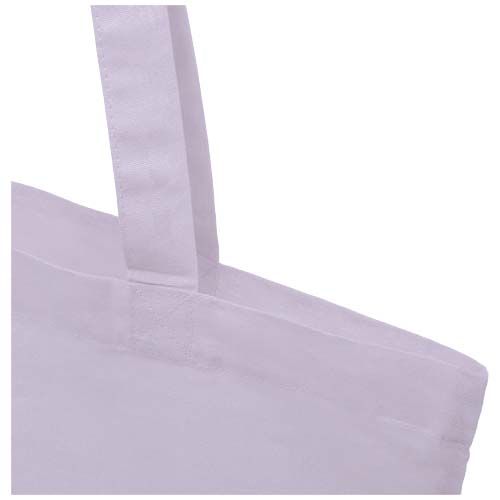 lila Bolsa Tote de algodón reciclado GRS de 140 g/m2 de 7 L Madras