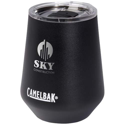 black Vaso de vino con aislamiento de 350 ml