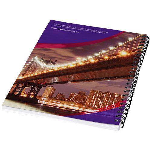 negro/blanco Cuaderno con espiral A5 con cubierta impresa