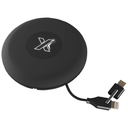 black SCX.design C18 travel light-up 3 en 1 cable retroiluminado