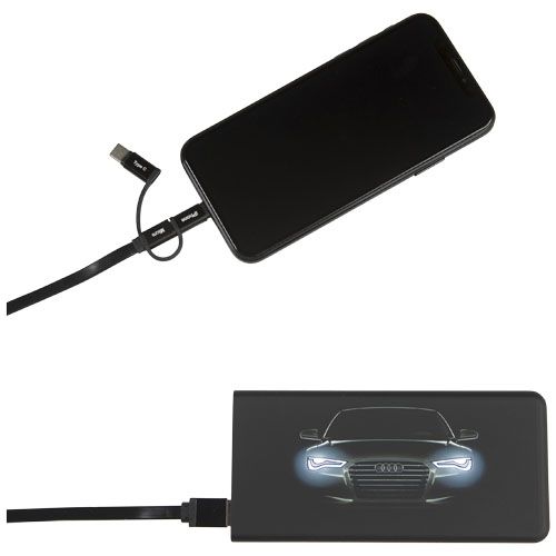 black SCX.design P15 5000 mAh bateria externa retroiluminada